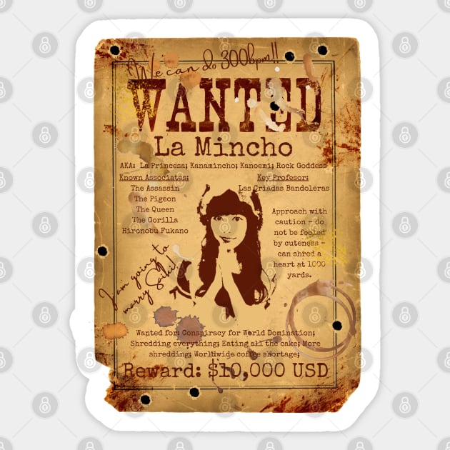 La Mincho Wanted Poster Sticker by Daz Art & Designs